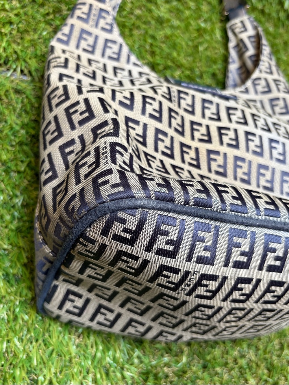 Vintage Fendi Zucca Monogram Canvas Hobo Shoulder Bag - Picture 7 of 16